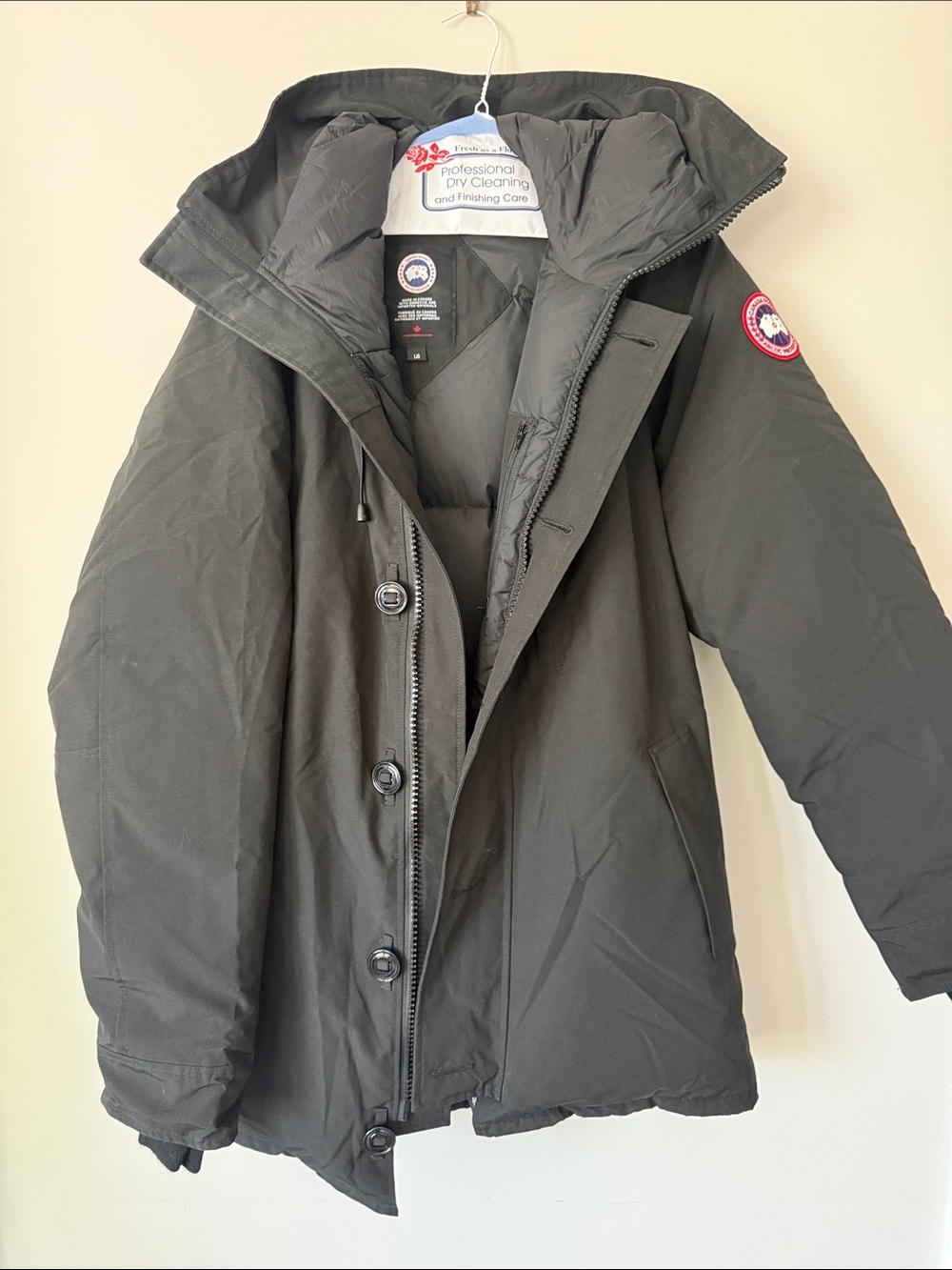 Canada Goose Men's Black Parka with Hood